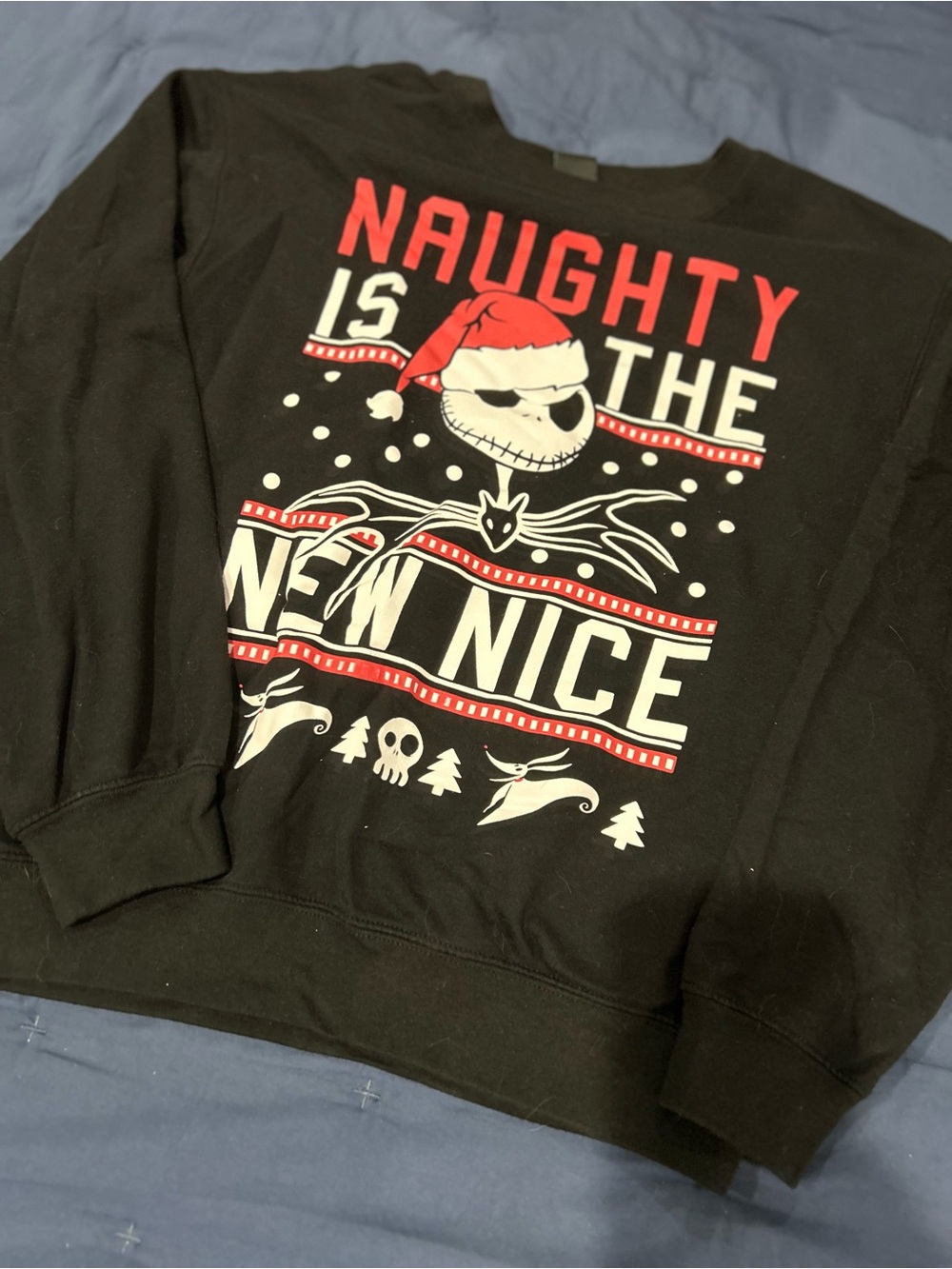 Naughty Is The New Nice' Holiday Sweatshirt Disney’s Nightmare Before Christmas